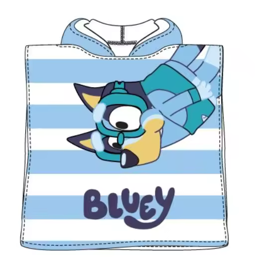 Poncho Toalla Bluey Microfibra 55x110cm. - 1