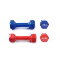 Set de 2 pesas mancuernas deportivas hexagonales para fitness de diferentes pesos 0.5kg a 6kg y de color rojo o azul - details 3
