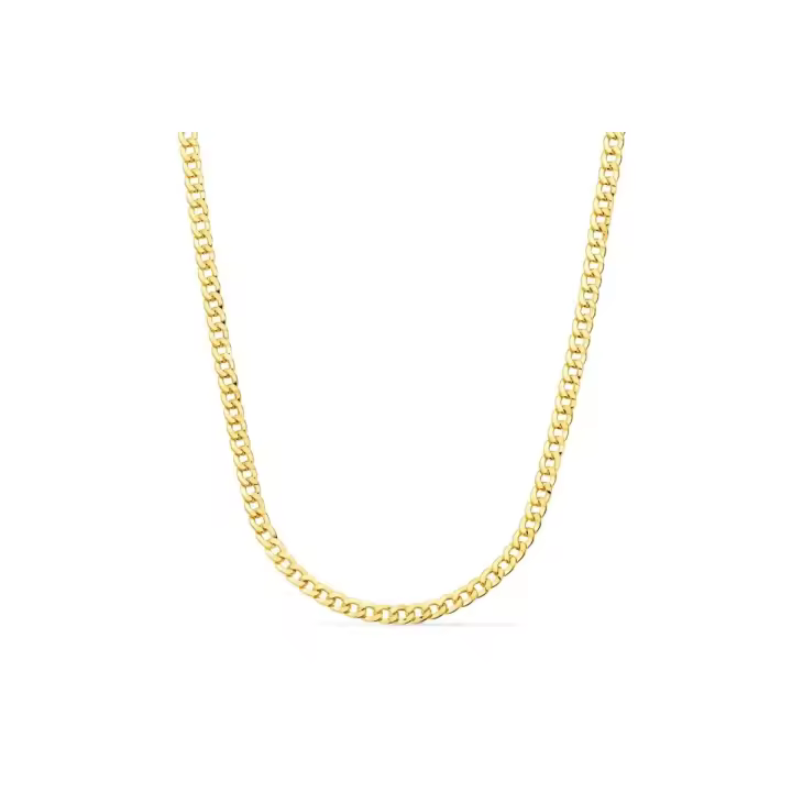 Inmaculada Romero Cadena Oro 18k Unisex 60 Cm Barbada Hueca 4 Mm Elegante - 1