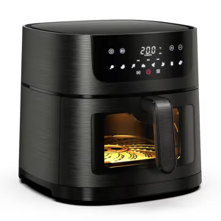 OstarkDom Freidora sin Aceite 6L, Freidora de aire caliente 6L, Regulable hasta 200 ° C, Temporizador 60 minutos, Apagado automático, 1500W - 1