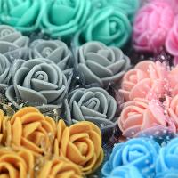 144pcs Flores De Terciopelo Mini Rosa Pe Para Boda Decoración De Hogar Scrapbooking DIY Coronas Artificiales Flores 2cm - details 0
