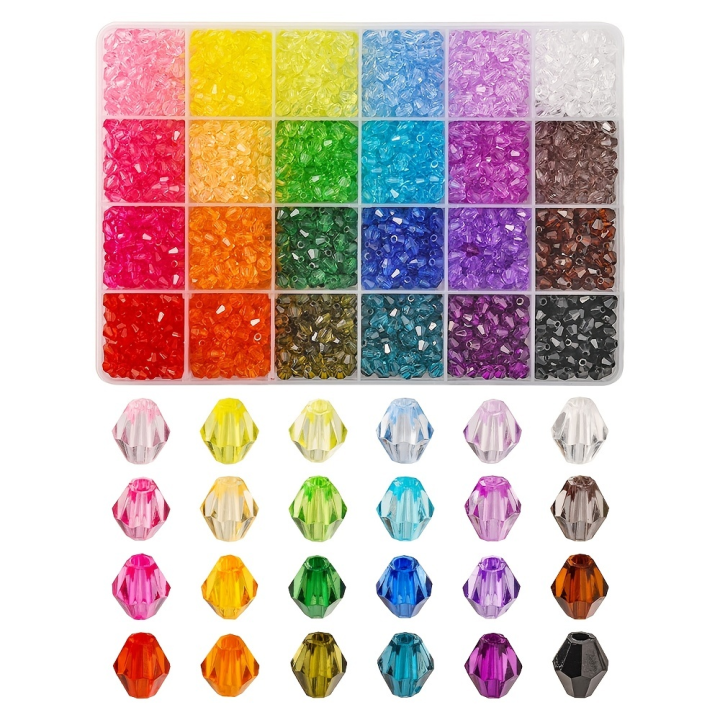 Acerca De 2160 Piezas Por Caja De Cuentas De Acrílico Transparentes De 6mm Para El Diseño De Bolsos De Joyería DIY Y Moda