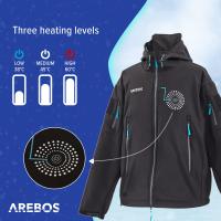 AREBOS Chaqueta Térmica Calefactable Negra Chaqueta Outdoor Unisex - details 10