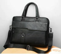 Bolso De Negocios De Cuero Para Hombre Bolso De Mano De Lujo Bolsa De Hombro Para Oficina A4 Portátil Bolsa Transversal MaleTote Bags - details 4