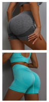 Shorts De Cintura Alta Sin Costuras Para Mujer Estilo Deportivo Y Yoga Secado Rápido Elevación De Glúteos Para Running Y Fitness - details 6