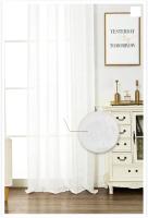 Cortina de tela semitranslúcido lino y poliéster con estampado de forma romboi.150x260cm,decoracion para hogar,oficina. - details 4