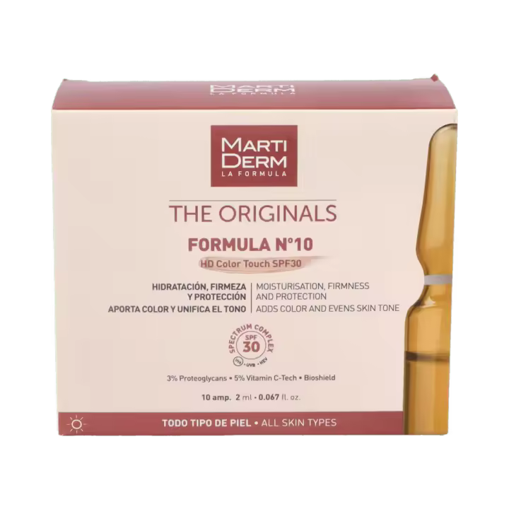 MARTIDERM FORMULA Nº 10 HD COLOR TOUCH SPF 30 10 AMPOLLAS 2 ML AHT - 1