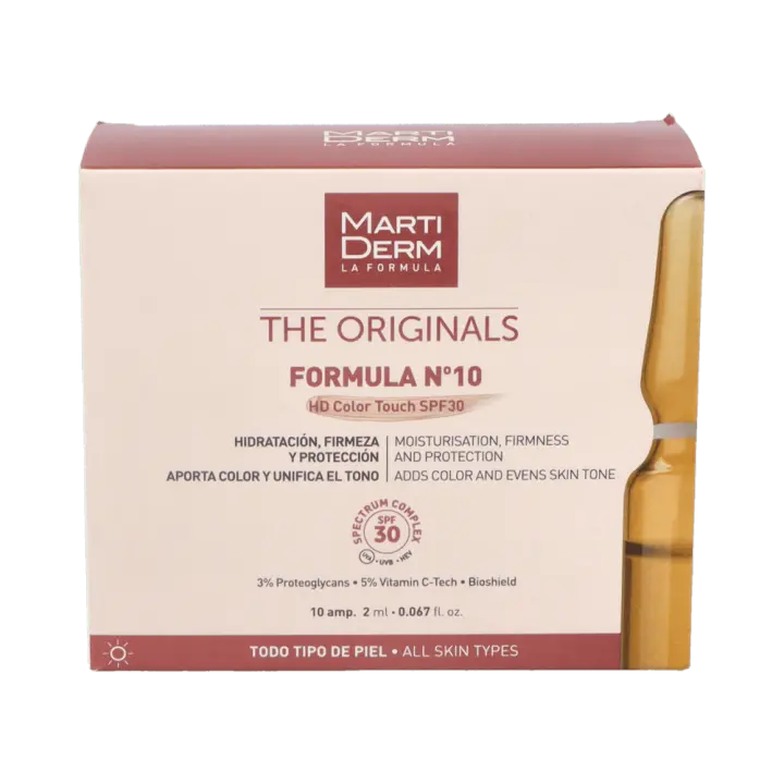 MARTIDERM FORMULA Nº 10 HD COLOR TOUCH SPF 30 10 AMPOLLAS 2 ML AHT - 1