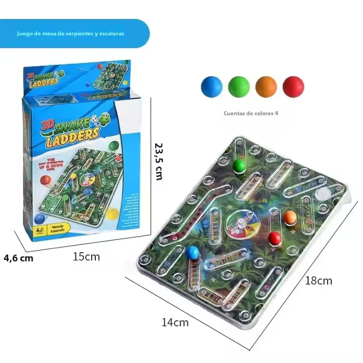 Juego De Tablero 3D Serpiente Y Escalera Multijugador Juegos De Mesa Para Fiestas Interactivo Padre-hijo Juego De Despacho - 1