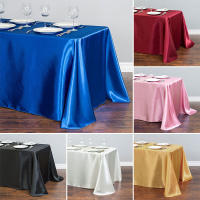 Mantel De Satén Para Fiestas Cumpleaños Bodas Eventos Al Aire Libre Hotel Banquete Comidas Hogar Decoración Tamaño Grande Poliéster 100% - details 1