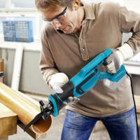 Sierra eléctrica sin escobillas de 18V, sierra eléctrica para madera, Metal, PVC, materiales de tubería, corte con 4 Uds.Apto para baterías Makita - details 5