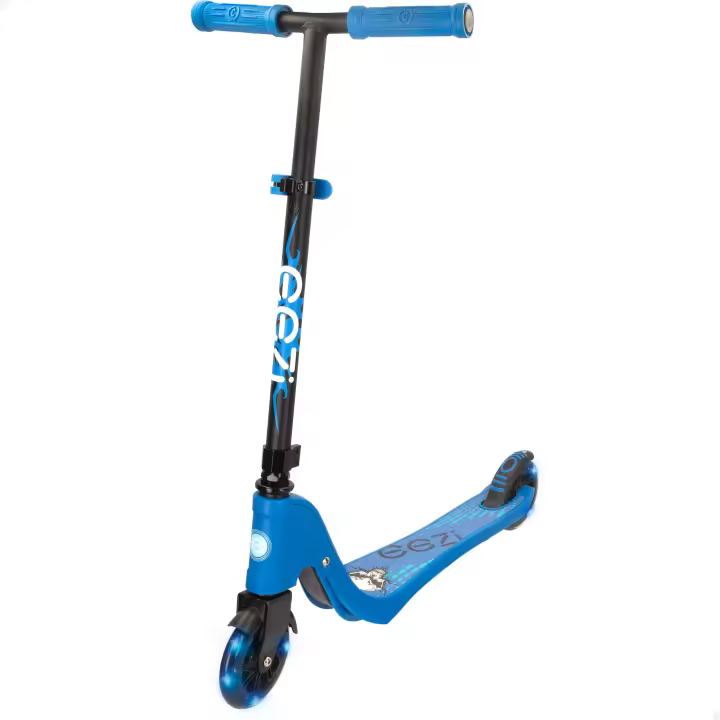 Patinete 2 ruedas con luces azul EEZI - 1