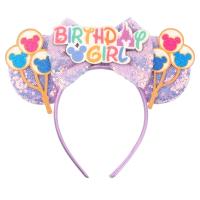 Diademas De Cumpleaños Para Niños Con Lentejuelas Y Largas Cuentas Estilo Mickey Y Minnie Adornos Para Fiestas Decoraciones De Cabeza Lindas Con Abrazaderas Para Orejas - details 5