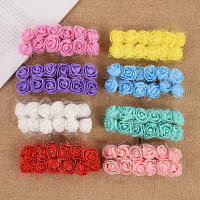 144pcs Encimera De Rosa De Encaje De 2cm PE Para Boda Decoración De Casa Scrapbooking Wreath Regalo De Oso De Peluche Flor Artificial - details 1