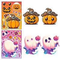 Juego De Puzles De Calcomanías DIY Para Halloween 6 Hojas Con Diseños De Calabaza Fantasma Mummy Bruja Divertido Para Niños - details 1