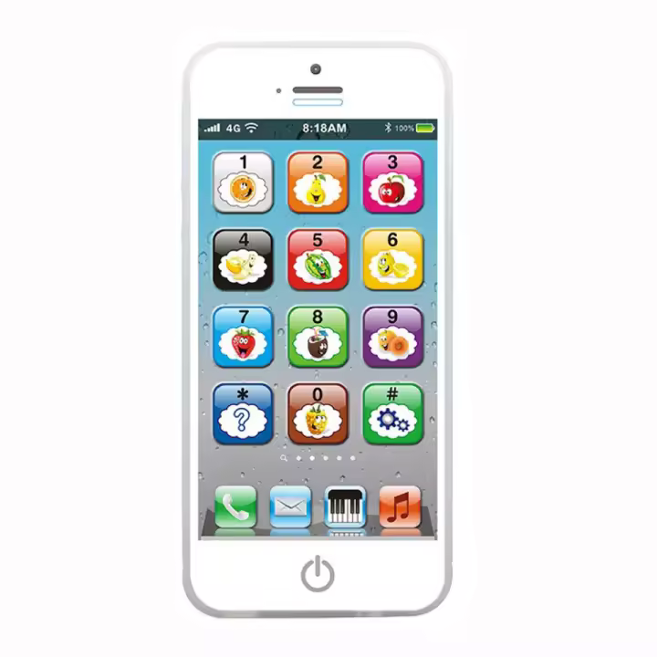 Teléfono De Juego Educativo Para Niños Simulación Interactiva Con Números Y Frutas 12 Teclas Educativas Fomenta Habilidades Cognitivas Material ABS Apto Para 3-6 Años - 1