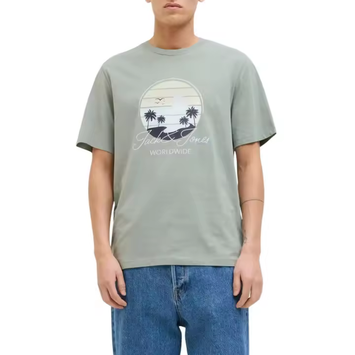 JJPALM TEE SS CREW NECK  Iceberg Green - 1