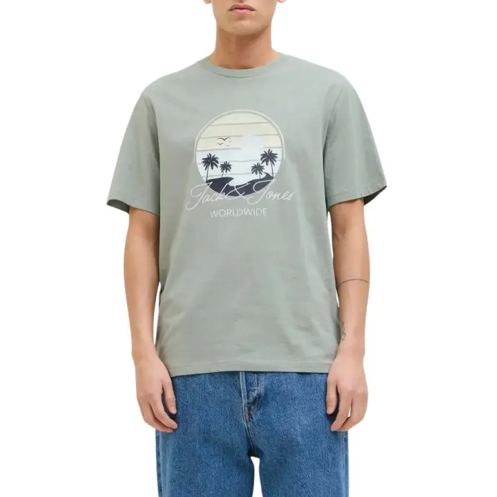 JJPALM TEE SS CREW NECK  Iceberg Green - 1