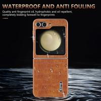 Funda De Teléfono De Cuero Con Patrón De Cocodrilo Lujo Para Samsung Galaxy Z Flip 6 5 4 3 Flip6 5G Shockproof Electroplat Frame Cubierta Suave - details 4