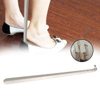 Conejo De Calcetines Extra Largo 52cm Acero Inoxidable Herramienta De Ayuda Para Calzar Zapatos Plata Metálica Deslizante Remover Lifter - details 4