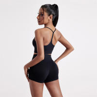 Sujetador Deportivo Para Mujer En Color Sólido Con Forma De Y Adecuado Para Fitness Running Gimnasio Yoga Con Almohadillas De Pecho Material Suave Y Transpirable - details 8