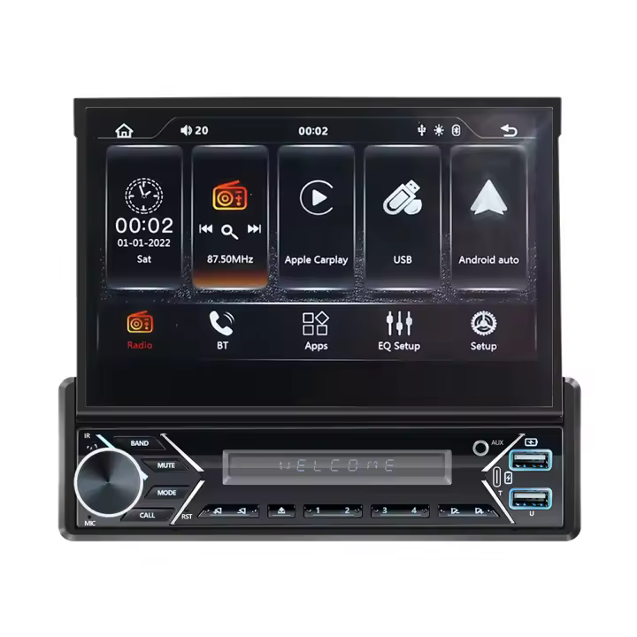 Reproductor Multimedia MP5 Universal 7 Pulgadas HD Con Carplay Y Android Auto Navegación GPS Inalámbrico Mirror Link BT FM AUX Cámara Para Coche - 1