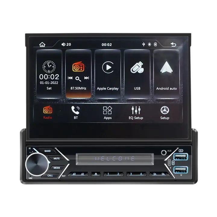Reproductor Multimedia MP5 Universal 7 Pulgadas HD Con Carplay Y Android Auto Navegación GPS Inalámbrico Mirror Link BT FM AUX Cámara Para Coche - 1