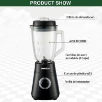 Batidora de Vaso Gavatech 1000W, Jarra de Cristal Termorresistente, 4 Cuchillas de Acero Inoxidable y Control de Velocidad - details 1