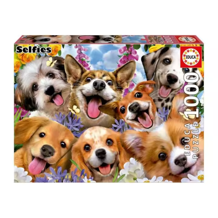 PUZLE SELFIE DE PERRITOS 1000 PIEZAS. - 1