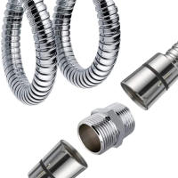 Conector De Ducha Extensor De Longitud En Cromo De Latón G1/2 Accesorios De Baño Para Mangueras Extra Largas LEENKEA - details 3
