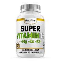 FULLGAS - Super Vitamina D3  Magnesio, Zinc, D3 y K2  120 cápsulas- ---10% comprando 2 unidades---Combinación sinérgica de vitamina D3, magnesio bisglicinato, vitamina K2 y zinc en cápsulas vegetales. Apta para veganos, sin gluten ni lactosa. - details 0