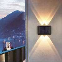 Lámpara De Pared Solar 4/6/8/10 LEDs Impermeable Para Exteriores Iluminação En Dirección Vertical Y Horizontal Decoración Para Jardín Casa Y Porche - details 9