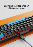Teclado Mecánico Con Cable K68 Luz Multicolor 10 Tipos Para Gaming Y Oficina Compatible Con Windows Y Apple IOS Sistema - details 2