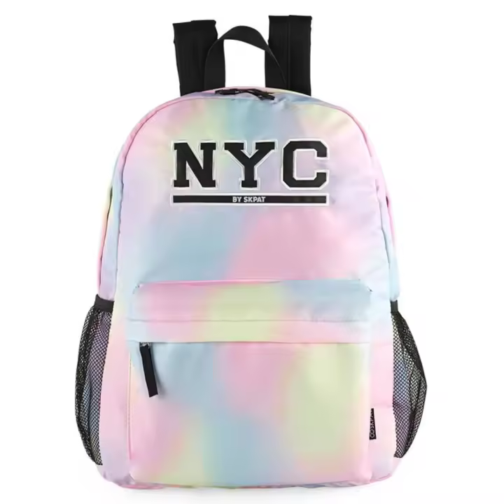 MOCHILA multicolor ESCOLAR 42 CM TIE DYE con bolsillo para PORTÁTIL 15,6" NYC marca SKPAT - 1