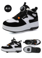 Zapatos De Patinaje Para Niños 2024 Nuevos Primavera Otoño Doble Rueda Deportivos Respirables Talla True Fit Material Superior Cuero - details 37