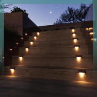 Luces Solares para Exterior Pack de 4 Luces para Escaleras impermeables iluminación LED para Escaleras Exterior Vallas patios Terrazas blanco - details 8