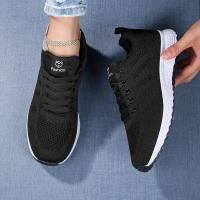Zapatillas De Mujer Casual Verano Transpirables De Malla Plataforma Al Aire Libre Zapatillas Deportivas Con Cordones Para Caminar Y Correr - details 5