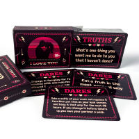 Nuevo 50 divertidas tarjetas de Pareja Rosa Noche Romántica Tema de juego Tarjeta ambigua juego Interactivo - details 3
