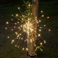 Lámpara De Fuego Solar Con 150 LED Luz De Cadena De Hadas Impermeable Para Decoración De Jardín Y Paisaje 8 Modos De Iluminación Para Fiestas Al Aire Libre - details 7