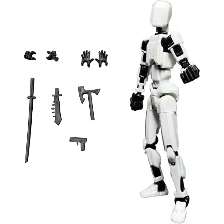 Figura de acción T13, figura de acción Titan 13 con 4 tipos de armas y 3 tipos de manos, figura de acción T13 multiarticular impresa en 3D - 1
