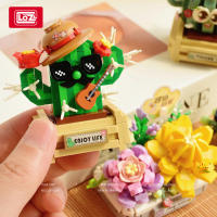 Bloques De Construcción 3D LOZ Plantas Suculentas Cactus Y Rosas Juguete De Artesanía Para Decoración Del Hogar Juguetes De Bloques Para Niños - details 1