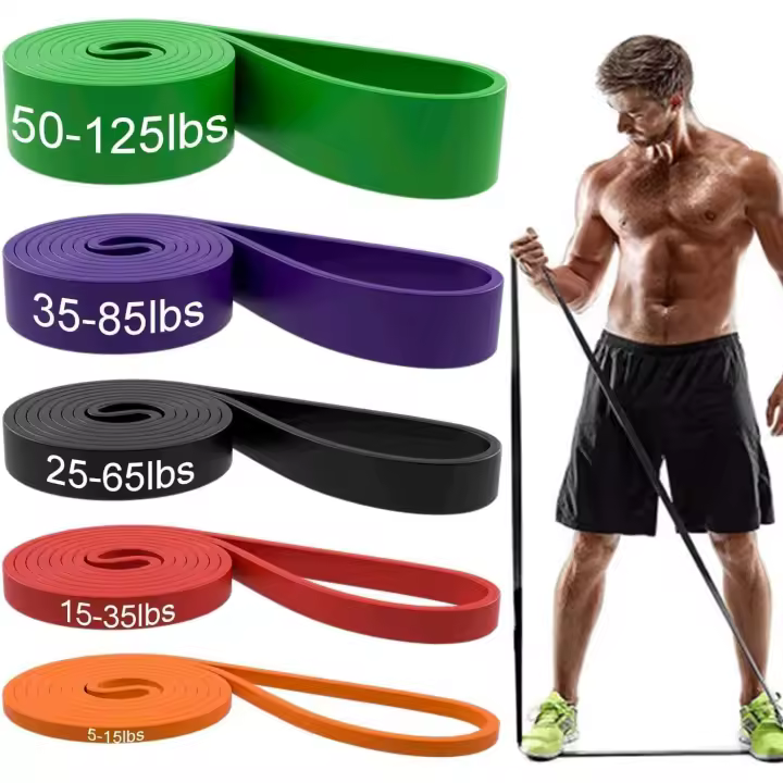5 Different Levels Resistance Band Set - Training for Workout Home Gym Exercise for Calisthenics, CrossFit, Powerlifting, Muscle Toning, Yoga - 1