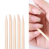 100PCS Herramientas De Arte De Uñas Limpiador De Cutícula Palitos De Madera Naranja Con Diamantes Herramientas De Manicura Y Pedicura - details 3