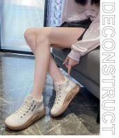 Zapatos Casuales Para Mujer Versátiles Y Moda Retro Altas a La Cintura Impermeables Con Suela Gruesa Zapatos De Tren Crustáceo Primavera Otoño - details 20