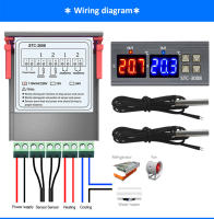 Controlador De Temperatura Digital Doble Termostato Termoregulador Incubador Relé LED 12V24V 220V Calentador Refrescador Doble Probar STC-3008 - details 3