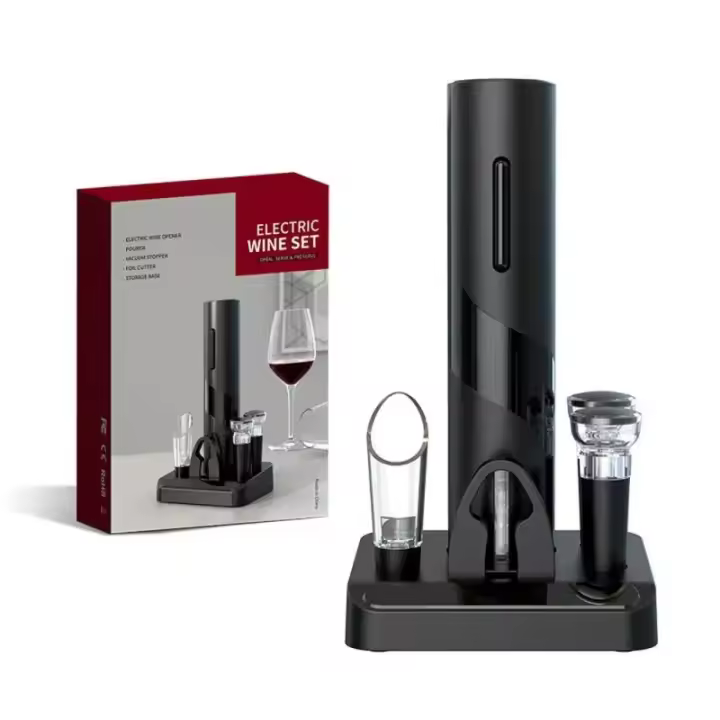 Juego De Abrevidrios Eléctrico ,Descorchador De Tapa Y Aerator Para Cocina Bar Fiesta - 1