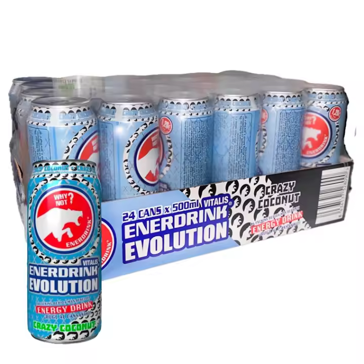Enerdrink evolution bebida energetica Energy sabor Coco Loco 500ml caja 24u sabor top mezcla - 1