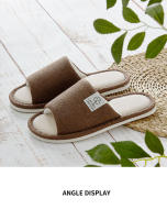 Pantuflas De Lino Para Hombre Comodidad Primavera/Otoño Pantuflas De Dormitorio Abiertas Y Transpirables Para Hombre Y Mujer Verano - details 8