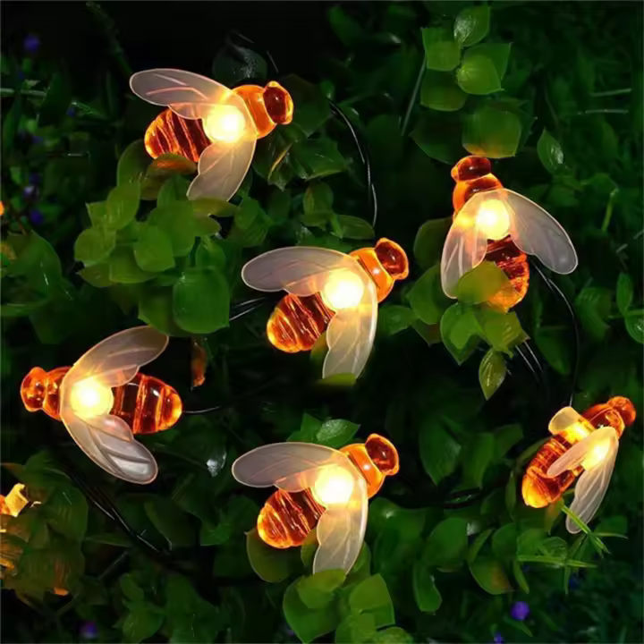 Nueva Luz De Hiedra De Abeja Solar Bonita Y LED Para Jardín Pared Puerta Puerta De Entrada 5m 20 LEDs Decoración Navideña Para Patio Exterior - 1