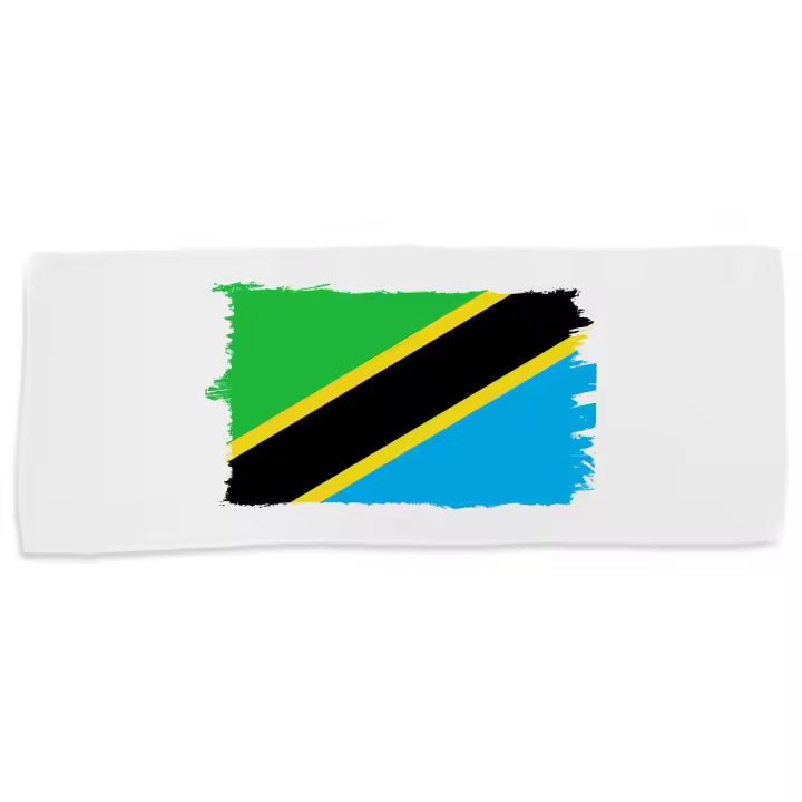 MERCHANDMANIA TOALLA MEDIANA GIMNASIO ABSORBENTE bandera tanzania pais gobierno tanzano suave con bolsita - 1
